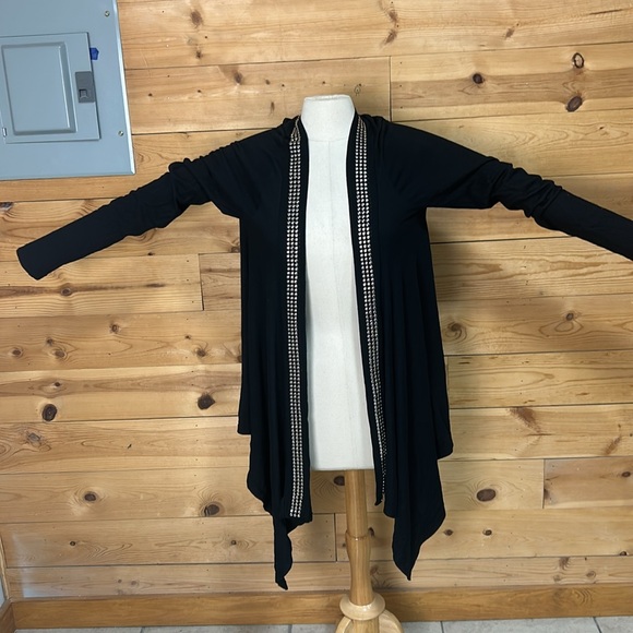 NWT Scandalicious Swarovski crystal rhinestone bling cross rodeo cardigan MEDIUM - Picture 3 of 13